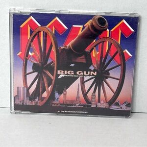 AC/DC Big Gun CD with Red and Blue Accents